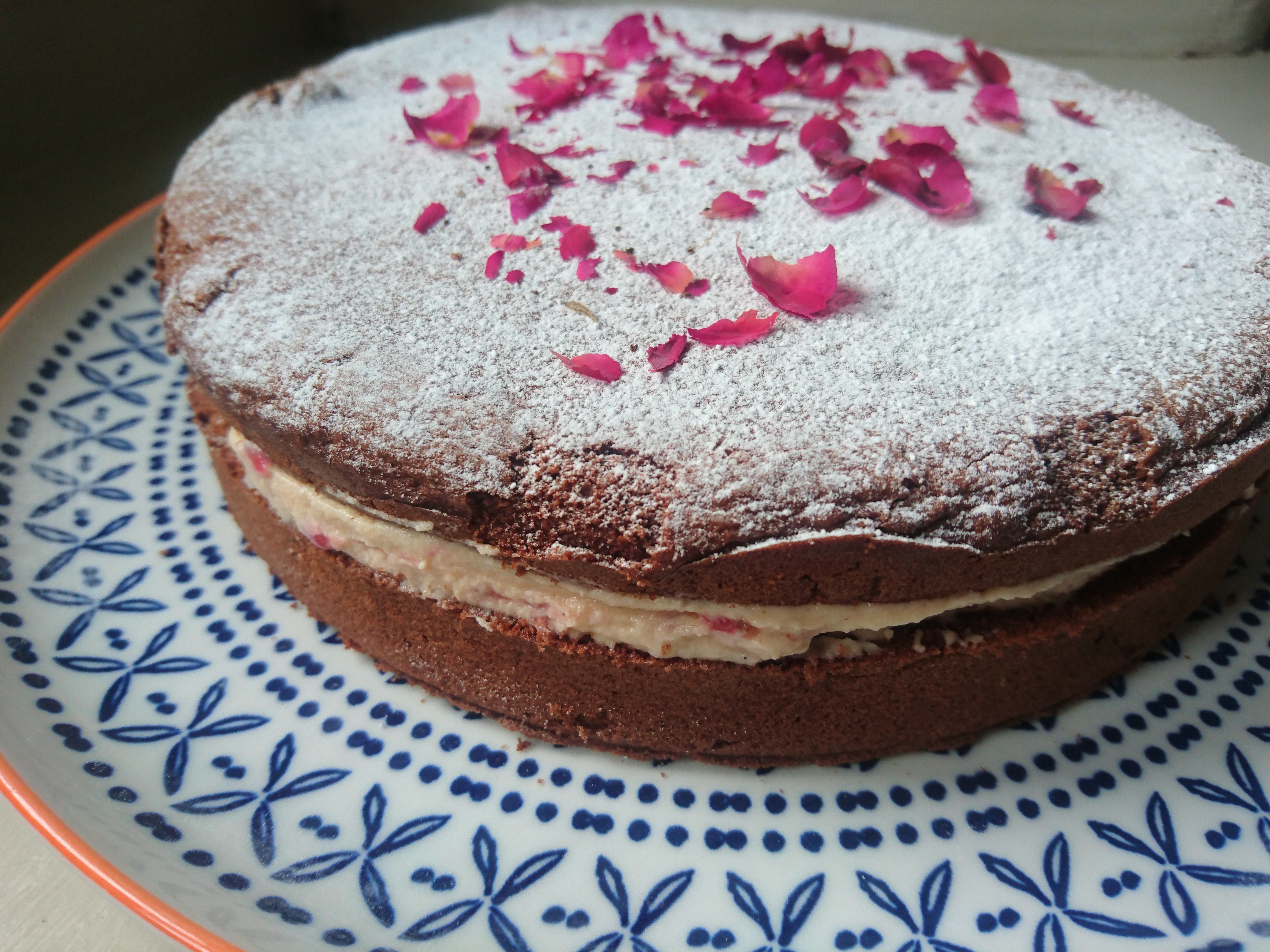 raspberry white chocolate cream cake